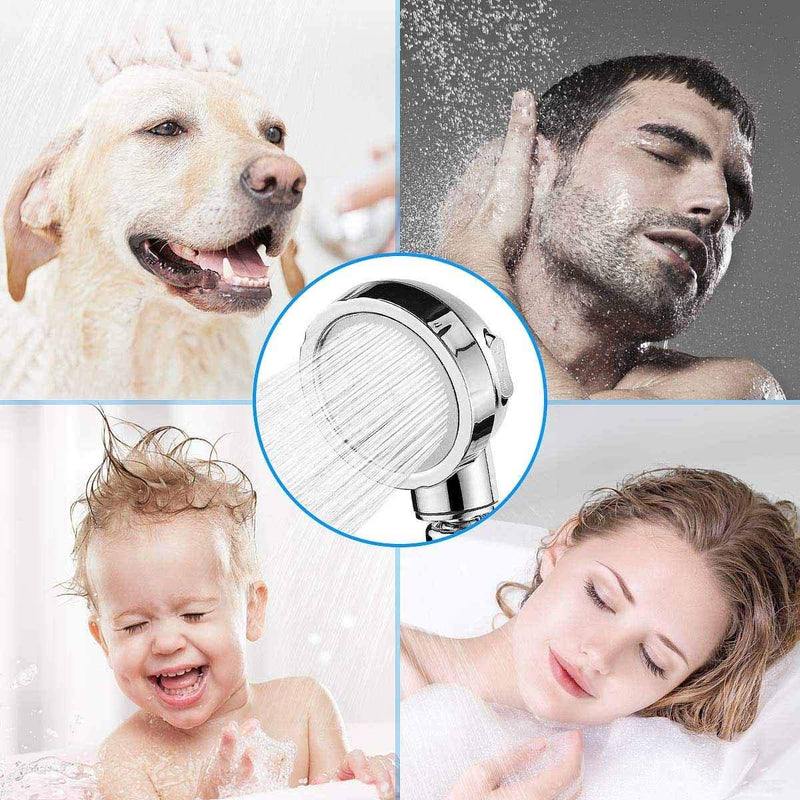 Handheld Shower Head with 59Inch Stainless Steel Hose and Adjustable Holder-360 Degree Rotating Adjustable High Pressure Water Saving Showerhead with On/Off Switch 3 Spray Modes RV Bathroom Shower Set - NewNest Australia