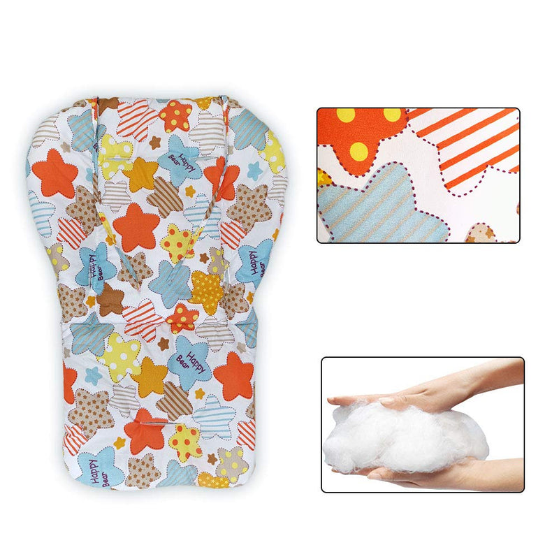 High Chair Pad, Baby/highchair/seat Cushion/Breathable Seat Pad，Comfortable and Soft, Suitable for The High Chair and Stroller in The Picture(Colored Stars Pattern) - NewNest Australia