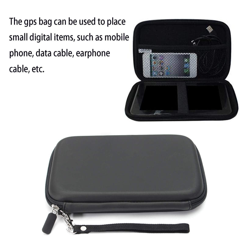 TEASTAR 7" Inch Hard Carrying Travel GPS Case Zipper Bag Pouch Cover GPS Protective for 6" - 7" GPS Navigation Garmin Nuvi 65LMT 2797lmt 2798LMT 2757LM 2789 Dezl 760lmt Tomtom Magellan Roadmate Black - NewNest Australia