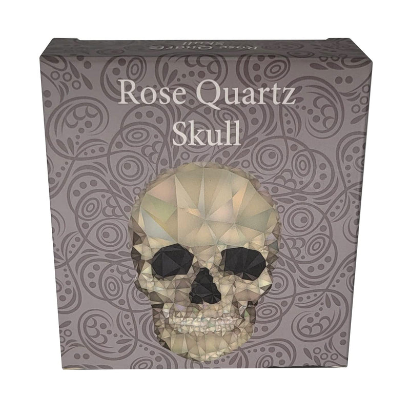 Rose Quartz Skull with *Extra* Chakra Crystal & Gift Box. Crystal 1½ Inch Skull with Tiger’s Eye, Turquoise, Amethyst, Lapis Lazuil, Clear Quartz or Other Crystal. Head Statue Ornament & Figurine. - NewNest Australia