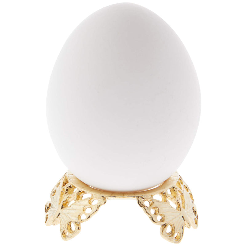 NewNest Australia - Bard's Gold-Toned Egg Stand/Holder, Butterflies, 0.875" Diameter (Fits Hen Sized Eggs) 1 