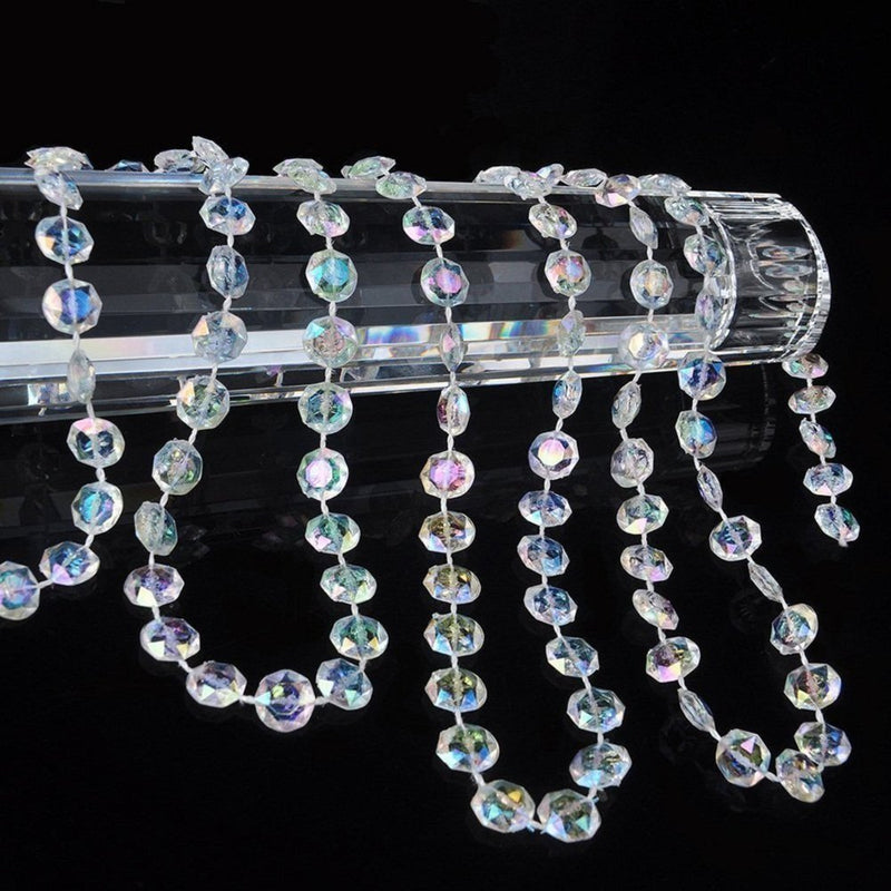 KUPOO 99 ft Clear Crystal Like Beads by The roll - Wedding Decorations (Colorful) - NewNest Australia