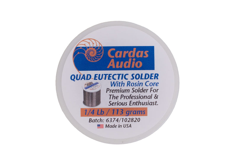 Cardas Soldering Wire Quad Eutectic Silver Solder with rosin flux 1/4 lbs (113g) roll - NewNest Australia