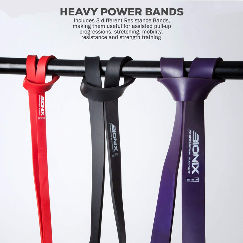 Bionix Pull Up Assistance Bands - Thick, Heavy & Long Latex Exercise Resistance Training Loop Band Set Chin Up Assist, Stretching, Workout, Powerlifting, Yoga Pilates, Legs Glutes Toning - Boost Mobility & Strength For Men and Women Green - NewNest Australia