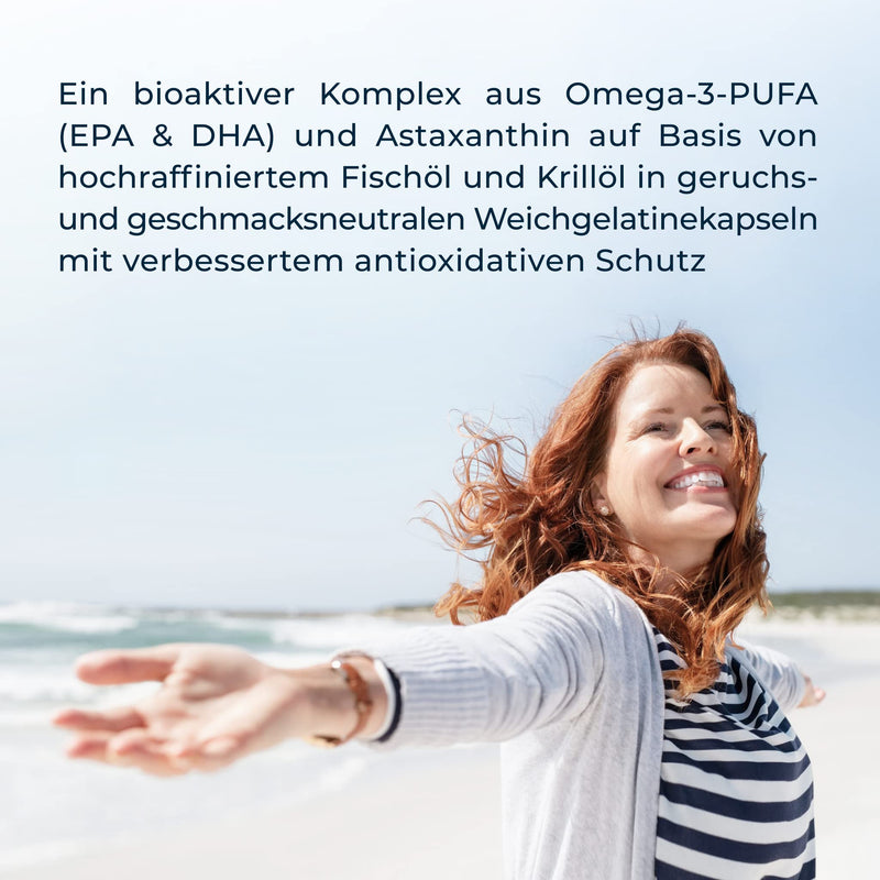 NFO OMEGA 3 KRILL OIL Astaxanthin [60 capsules] Made in Norway High-dose krill oil, with fish oil and high-dose EPA & DHA as an astaxanthin & phospholipid complex from wild fish and krill - NewNest Australia