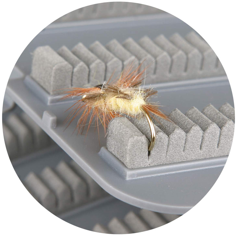 Flambeau Outdoors 2926SL Blue Ribbon Waterproof Fly Box - Medium Fly Storage with Foam and Swing Leaf, Gray - NewNest Australia