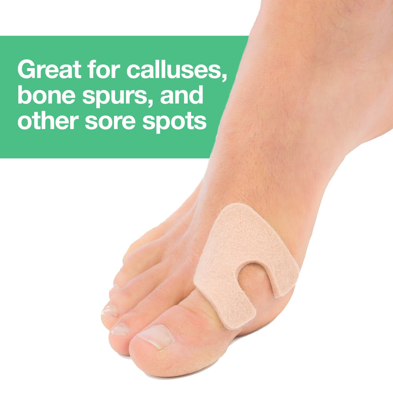 ZenToes U-Shaped Felt Callus Pads | Protect Calluses from Rubbing on Shoes | Reduce Foot and Heel Pain | Pack of 24 1/8” Self-Stick Pedi Cushions - NewNest Australia
