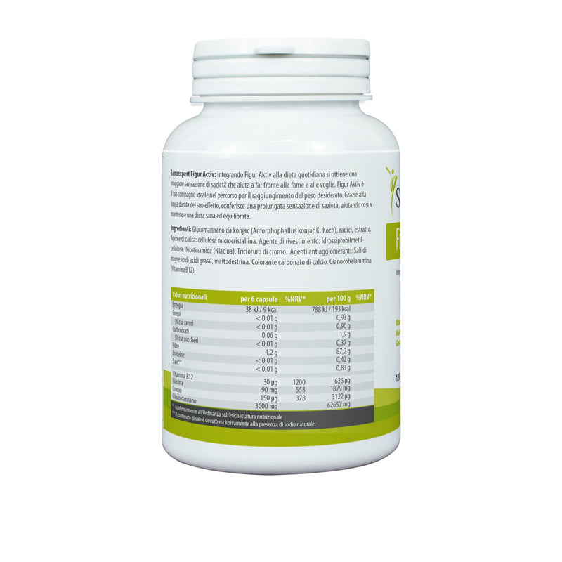 SanaExpert Figure Active Capsules, Saturation Capsules with Konjac Glucomannan, Chromium, Vitamin B12, Niacin, Made in Germany, High Dose, 120 Pieces (96 g) - NewNest Australia