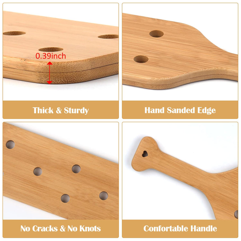 Battife 12inch Bamboo Paddle - Lightweight Durable Smooth Wooden Paddle with Airflow Holes - NewNest Australia