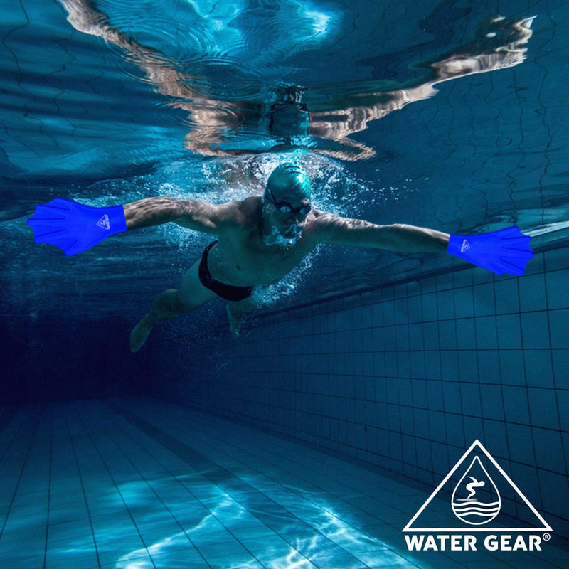Water Gear Silicone Force Gloves - Aqua Fitness Gloves - Great for Workouts and Diving - Designed with Enhanced Grip Blue Medium - NewNest Australia