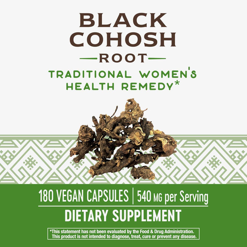 Nature's Way Black Cohosh Root, 540 mg per serving, Non-GMO, Gluten Free, 180 Capsules - NewNest Australia