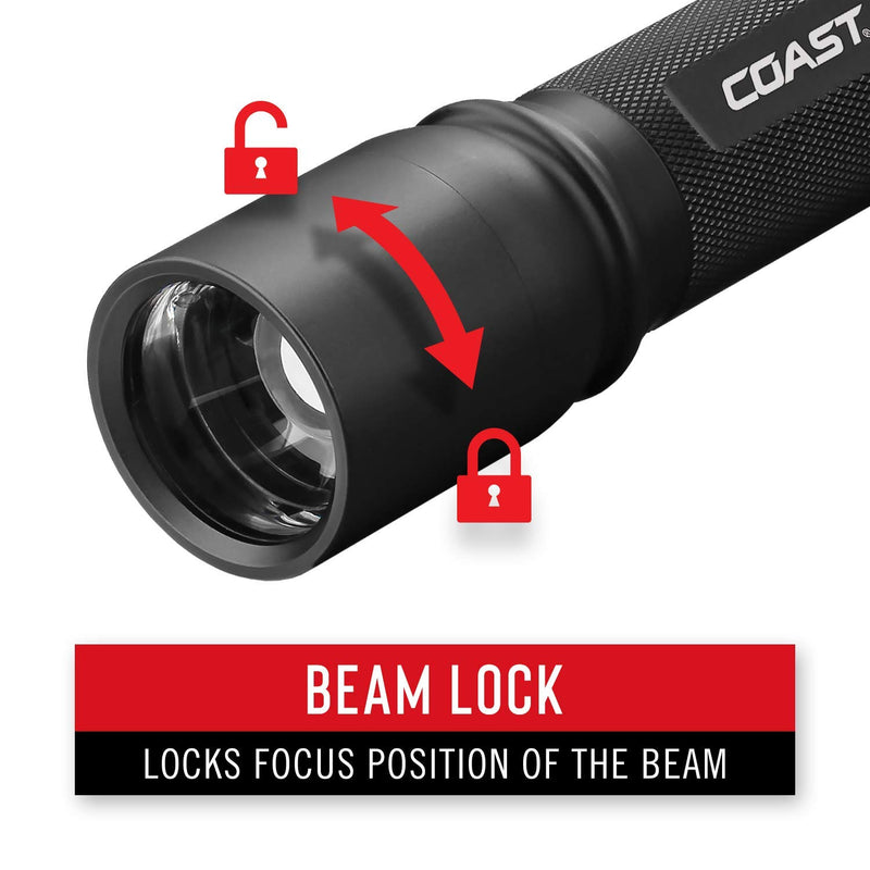 Coast XP9R 1000 Lumen USB-C RECHARGEABLE-DUAL POWER LED Flashlight with PURE BEAM SLIDE FOCUS and Top Grade Aluminum Build - NewNest Australia