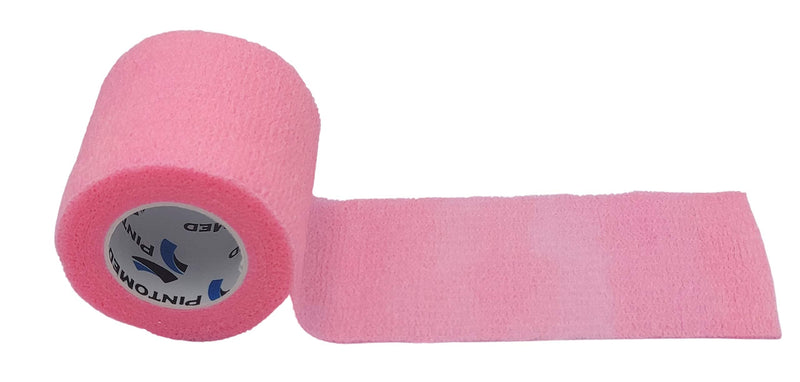 Pintomed Self-Adhesive Bandage Stretched - 10 X Pink Bandages Rolls - 5 Cm X 4.5 M Cohesive Bandage Bandage Fixation Bandage Self-Adhesive Health Plaster Sports Tape Piece For Wrist Leg Arm Vet Wrap - NewNest Australia