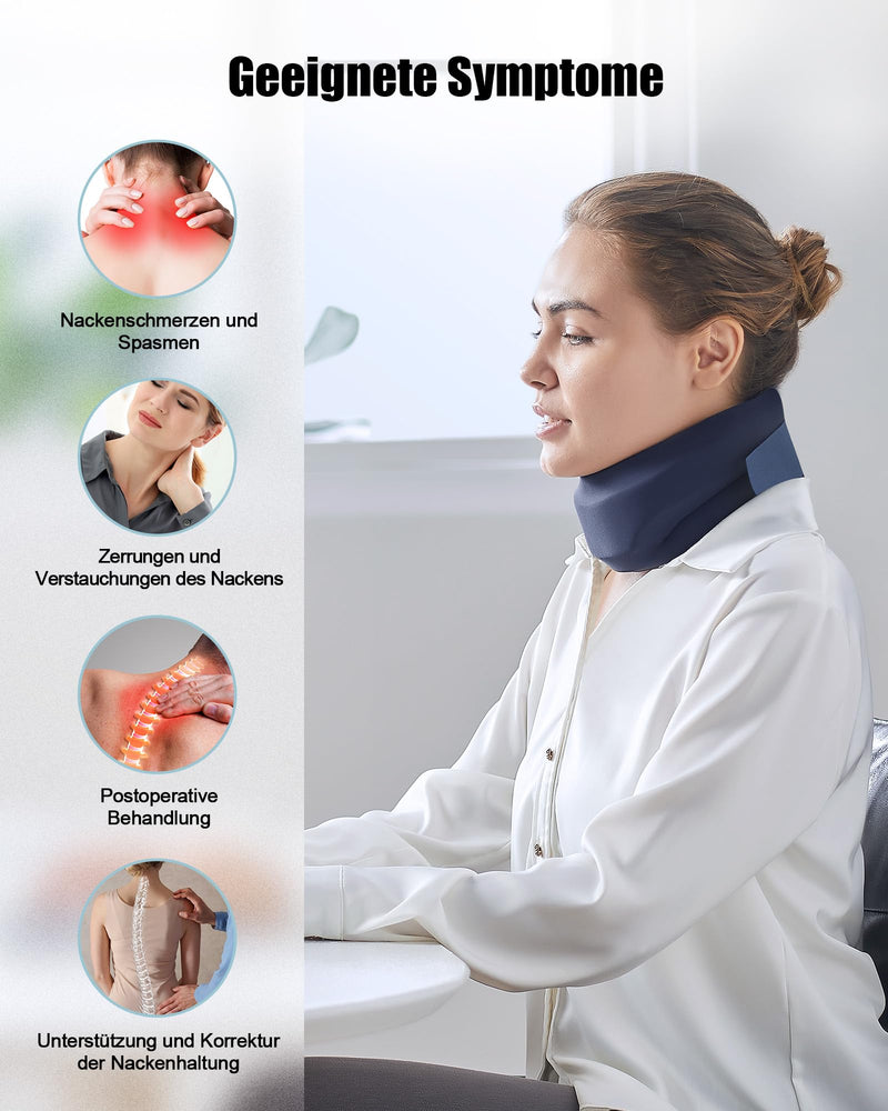 BLABOK neck brace for neck pain and support - neck brace made of soft foam for sleeping - bandages keep the vertebrae stable and aligned M - NewNest Australia