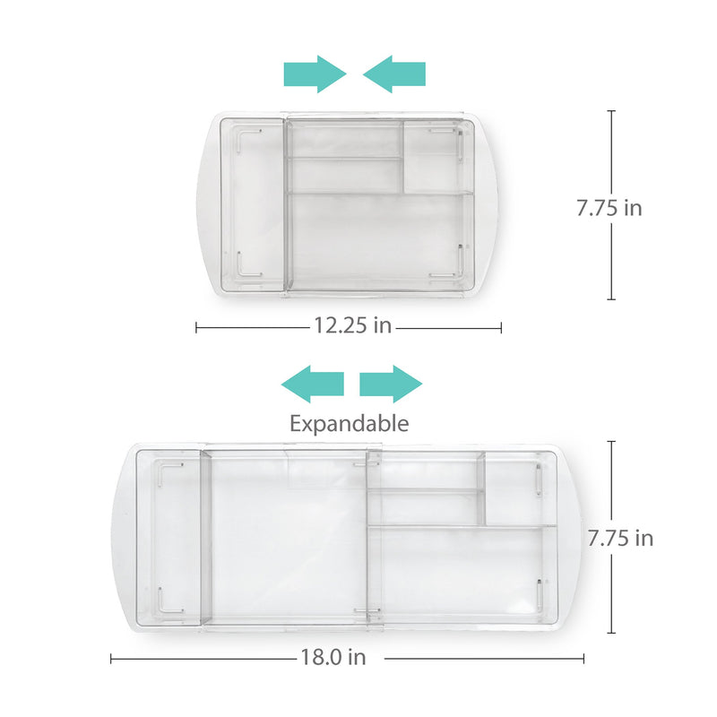 NewNest Australia - BINO Multi-Purpose Plastic Drawer Organizer, 7 Section Expandable 