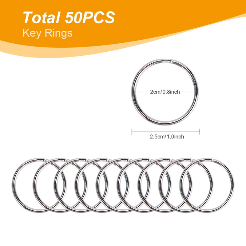 100PCS Swivel Snap Hooks with Key Rings, Premium Metal Swivel Lobster Claw Clasps Assorted Sizes (Large, Medium, Small) for Keychain Clip Lanyard, Jewelry Making, Crafts, Silver - NewNest Australia