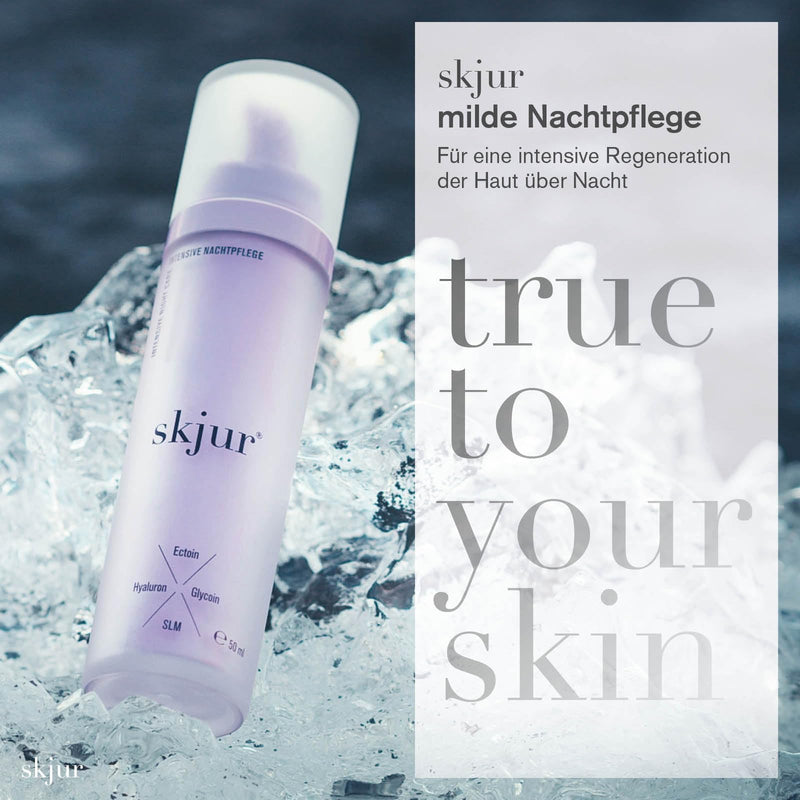 Skjur intensive night care. The facial care for intensive regeneration of the skin overnight with shea butter, wheat germ oil and cocoa butter, vegan skincare, 50ml - NewNest Australia