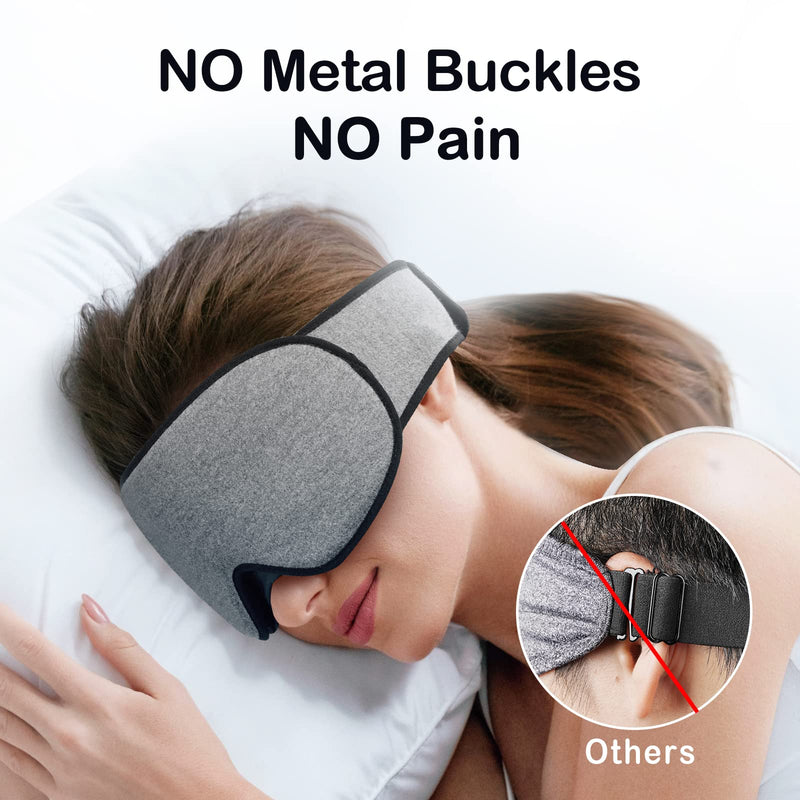 INNELO Cotton Sleep Eye Mask, Ultra Soft Skin-Friendly Natural Cotton Sleeping Eye Mask with Adjustable Strap, Comfortable Wearing, for Men,Women and Kids, for Travel, Nap Sleeping, Shift Work, Travel - NewNest Australia