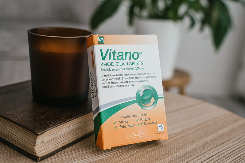 Schwabe Pharma - Vitano - Rhodiola Rosea Root Extract 200mg - Traditionally Used for Relief of Stress, Fatigue, Exhaustion, Mild Anxiety - Vegan Friendly - 30 Tablets - NewNest Australia