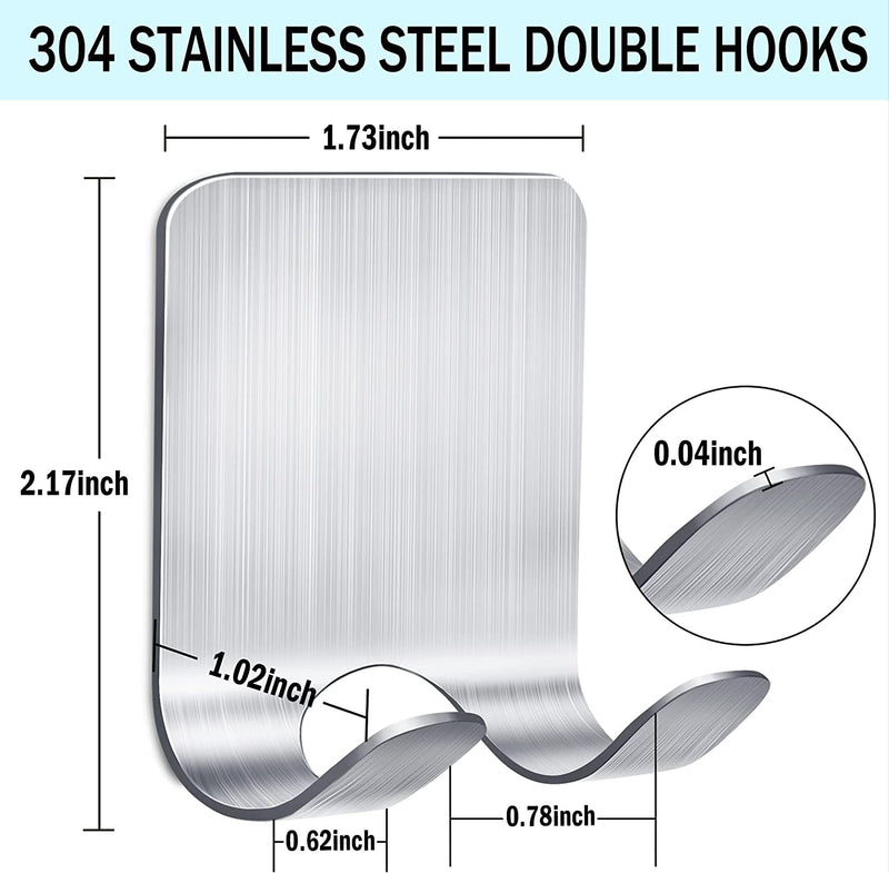 VIGIME Razor Holder for Shower, 4-Pack Stainless Steel Razor Holder Hooks, Waterproof Self-Adhesive Razor Holder Hanger Hooks for Bathroom Kitchen - NewNest Australia