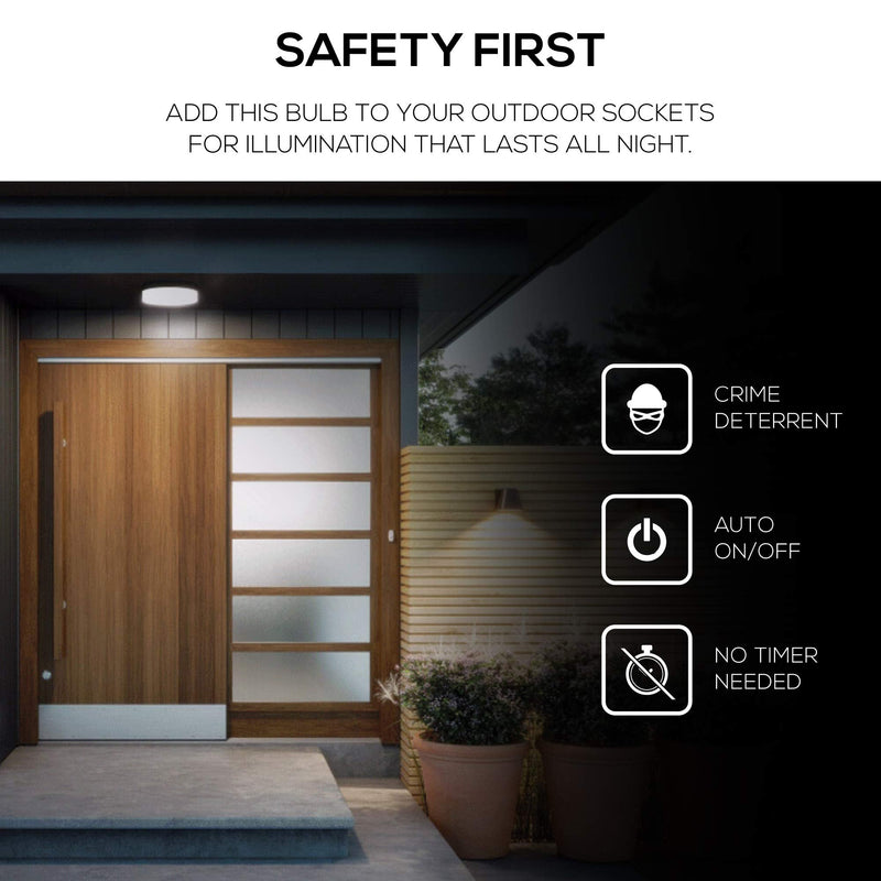 Amazon Basics 60W Equivalent, Daylight, Dusk to Dawn Sensor, Non-Dimmable, A19 LED Light Bulb | 2-Pack 2 Pack 60 Watt - NewNest Australia