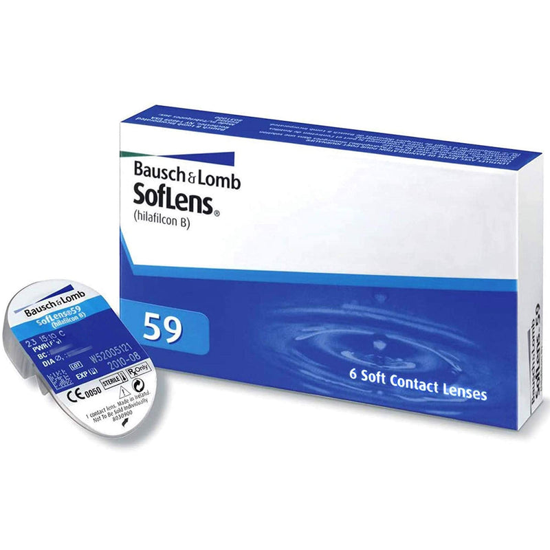Bausch + Lomb SofLens 59 monthly lenses, spherical contact lenses, soft, pack of 6 BC 8.6 mm / DIA 14.2 / -9 diopters - NewNest Australia