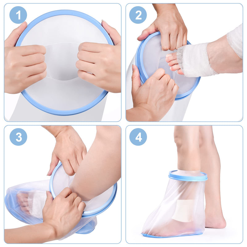 Fasola Shower Protection Foot Non-Slip, Bandage Protection Waterproof Adults for Broken Toes, Ankles, Burns, Reusable Cast Protection Foot Keep Wounds and Bandages Dry While Bathing S - NewNest Australia