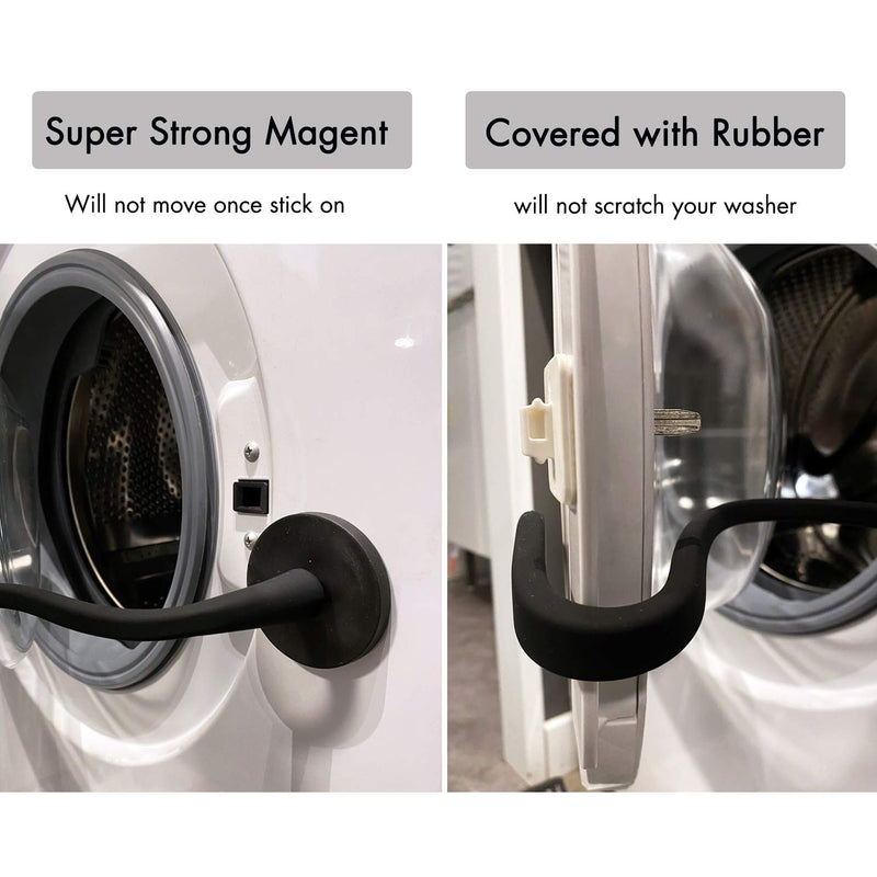 Spidfee Front Washer Door, Flexible Washer and Dryer Door Support Keep Washer Drying Door Open to Keep Dry - Black - NewNest Australia