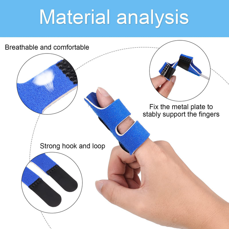 Altcompluser Pack Of 4 Finger Splints, Adjustable Finger Support, Finger Stabilizer With Built-In Aluminum Strap For Broken, Sprains, Arthritis, Tendonitis And Swollen Fingers - NewNest Australia