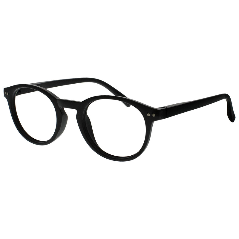 OPULIZE Zen Reading Glasses Pack of 3 Small Round Frame Spring Hinges Scratch Resistant Matte Black Light Brown Dark Brown Men Women RRR24-11T2 +1.00 Black / Light Brown / Dark Brown +1.00 Diopter - NewNest Australia