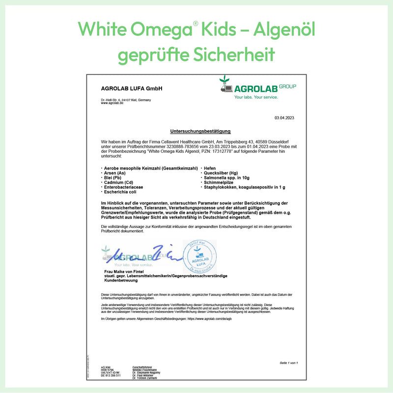 Algae oil capsules for children - vegan Omega-3 - without carrageenan - 330 mg DHA from algae - 90 mini capsules - NewNest Australia