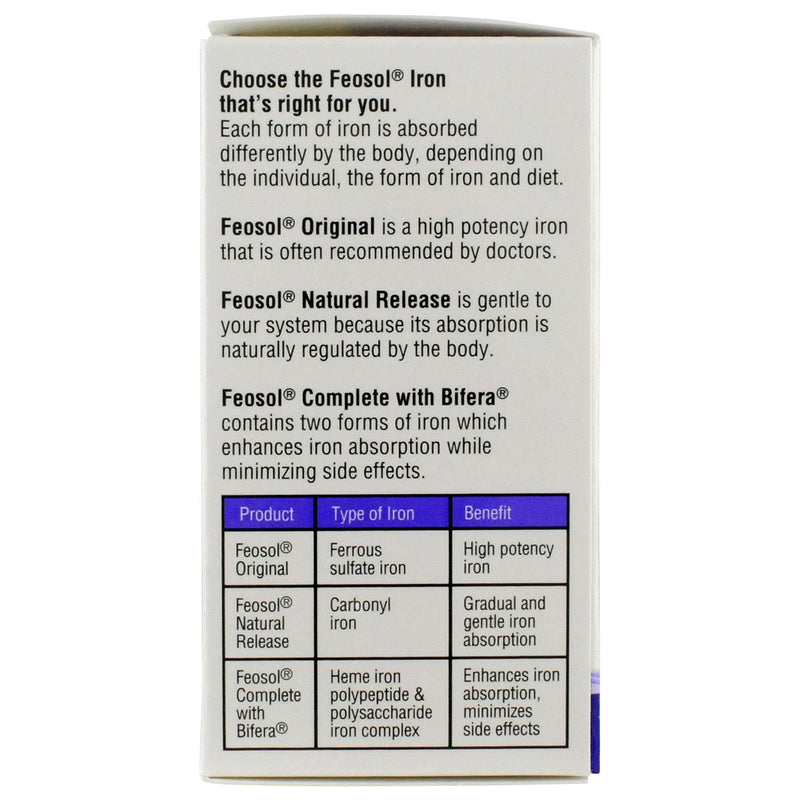 Feosol Complete with Patented Bifera Iron Caplets, 30ct - NewNest Australia