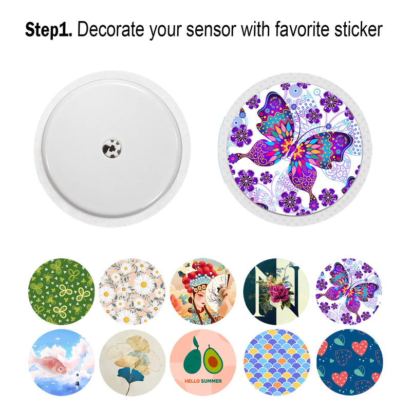Waterproof Freestyle Sensor Covers For Libre 2 & Libre 2 Sensor Stickers, Total 40 Pieces, Clear Adhesive Plasters, Durable For 14 Days, Latex-Free And Hypoallergenic - NewNest Australia