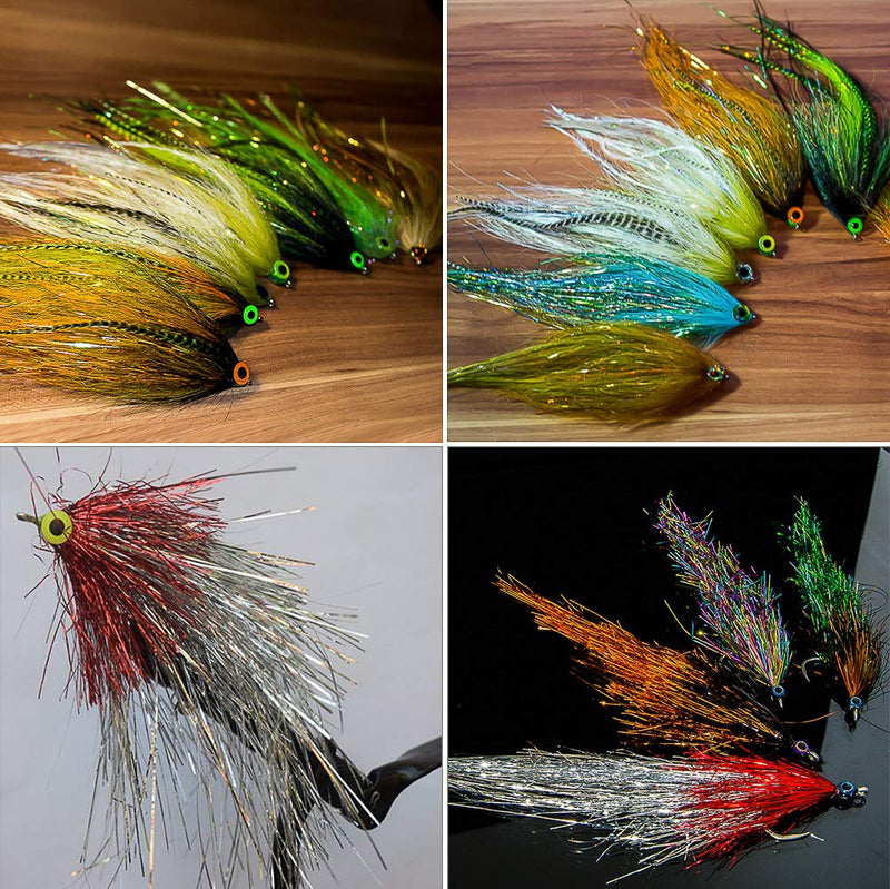 Fly Tying Materials 12 Colors Krystal Flash Holographic Ripple Flashabou Flies Fishing Lure Making Supplies 3-Holographic Flashabou Set C - NewNest Australia