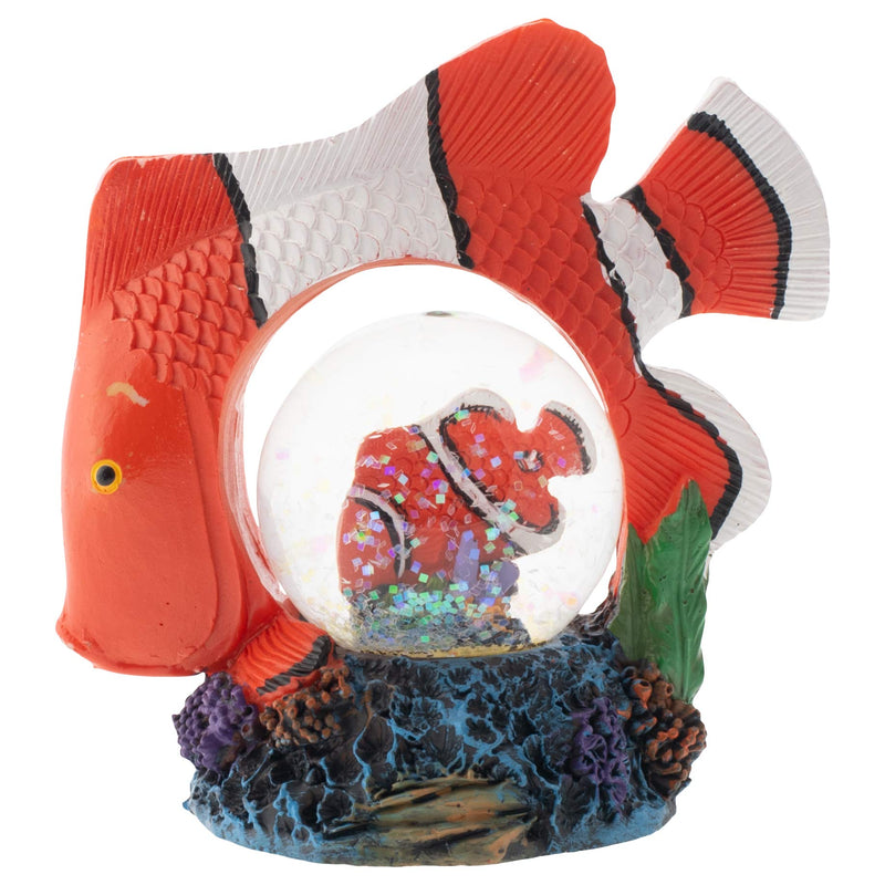 NewNest Australia - Elanze Designs Striped Clown Fish Figurine 45MM Glitter Water Globe Decoration 