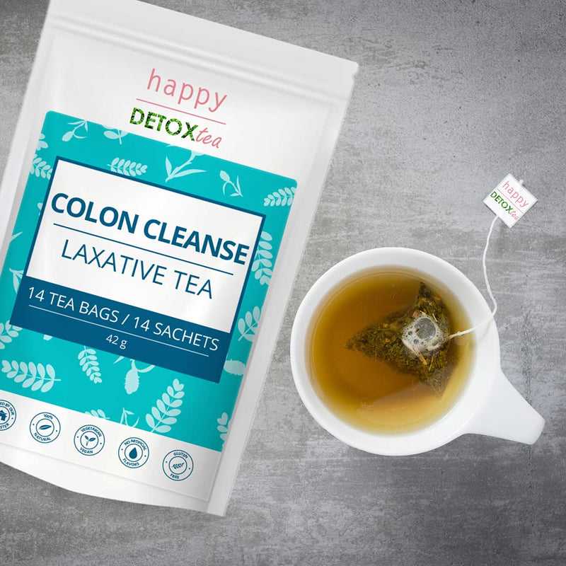Happy Detox Tea - Colon Cleanse - Detoxification - Losing Weight - 4 weeks - 14 tea bags - NewNest Australia