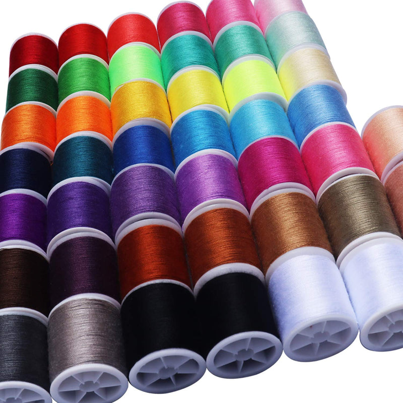 45 spools Sewing Thread Kits Polyester for Hand & Machine Sewing Total 4500yards 45 Rainbow spool - NewNest Australia