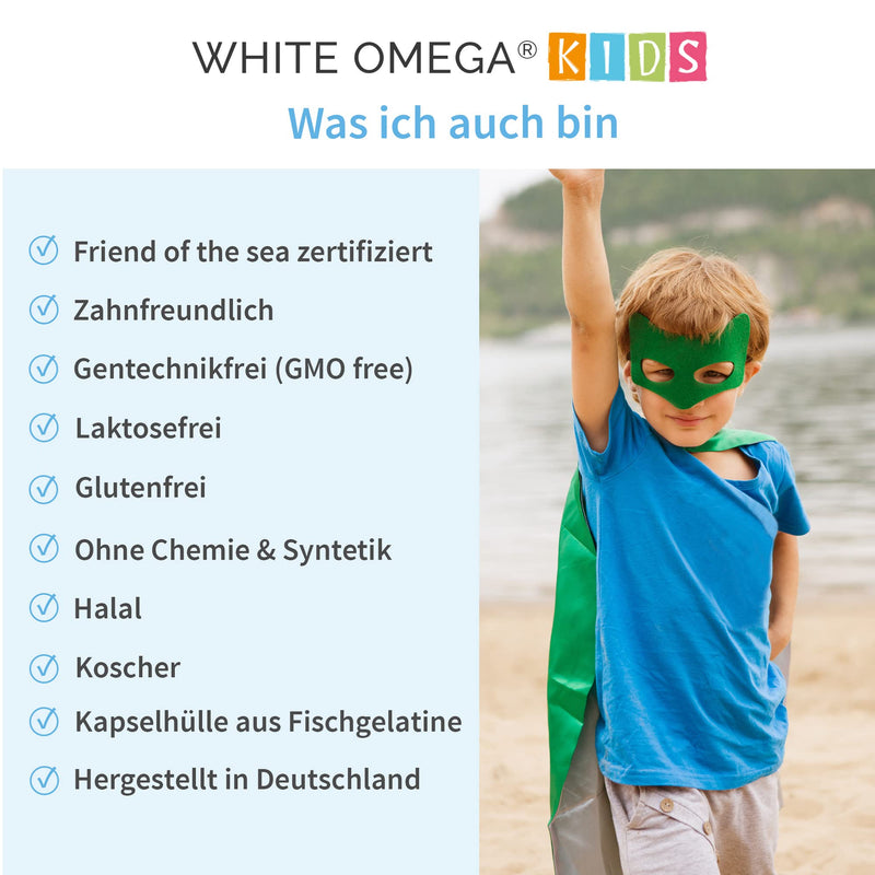 Omega-3 capsules for children - comparison winner 2023 - 90 mini capsules - sugar-free - 518 mg tasteless fish oil - NewNest Australia