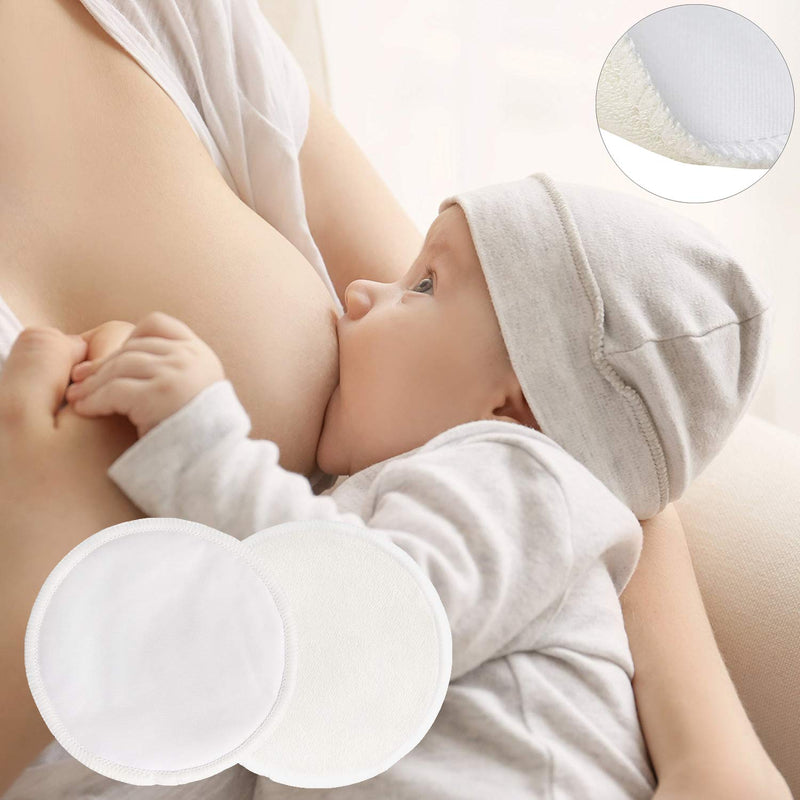 Organic Bamboo Nursing Pads (10 Pack) for Breastfeeding Moms - 4.7 inch Reusable Washable Breastfeeding Nipple Pad for Maternity with Laundry Bag - NewNest Australia