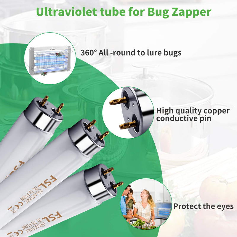 Kensizer 2-Pack 13'' Bug Zapper Light Tubes Replacement 10W Each for 20W Electronic Bug Zapper T8 Lamp Bulbs for Indoor Outdoor - NewNest Australia