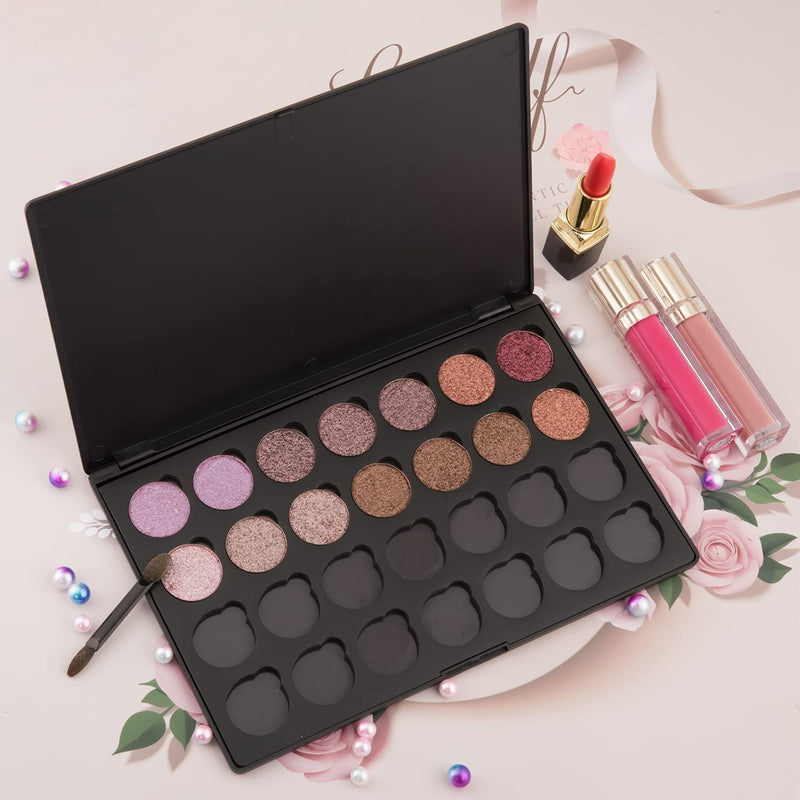 Allwon Empty Magnetic Eyeshadow Makeup Palette with 28Pcs 26mm Round Metal Pans - NewNest Australia