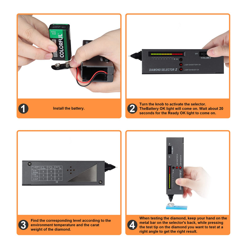 MIIUONO High Accuracy Diamond Tester for Novice and Expert (Battery Included) - NewNest Australia