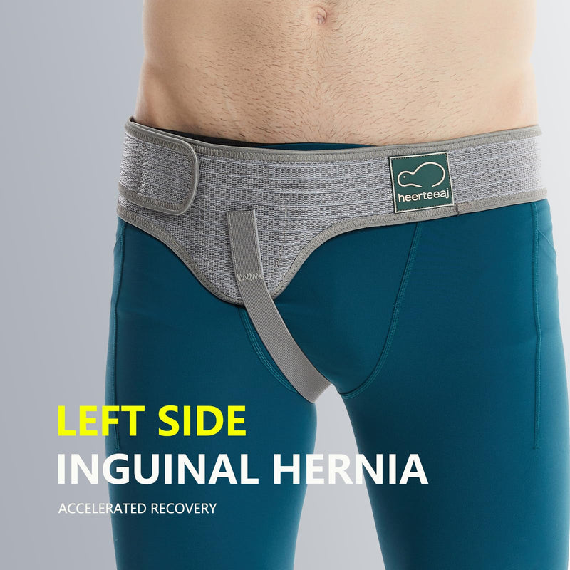 HEERTEAJ Inguinal Hernia Belt I For Right and Left Side I Inguinal Hernia Belt I Postoperative Inguinal Hernia Support Belt for Men | Adjustable elasticity Left Side L - NewNest Australia