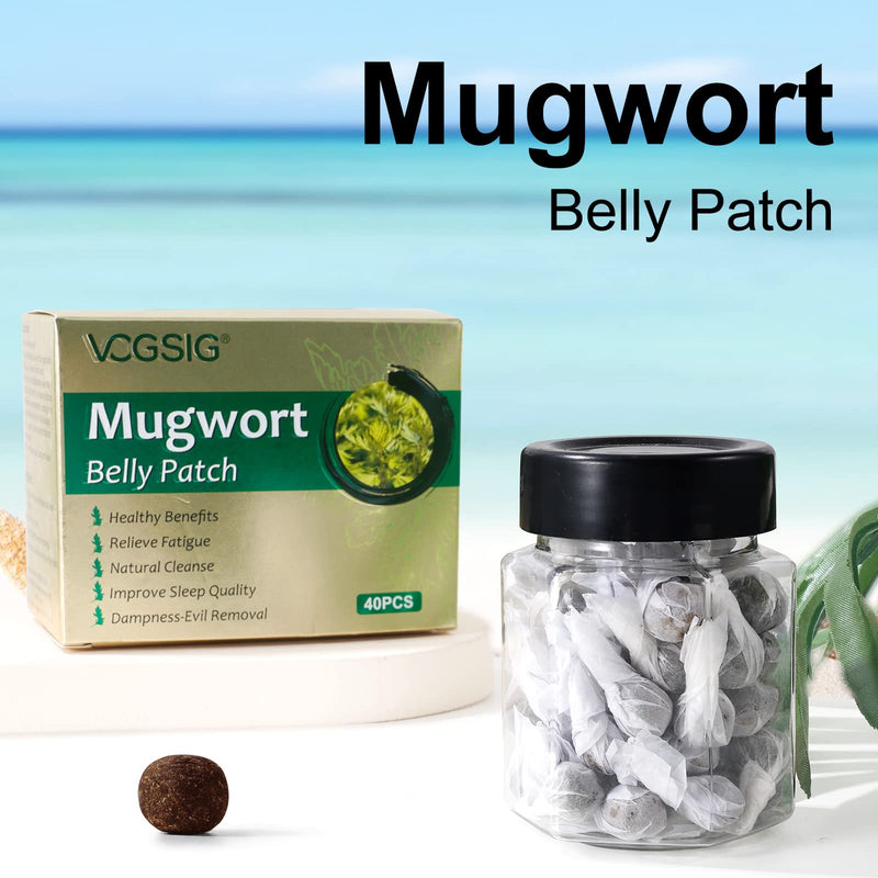 40 Pieces/Box Wormwood Belly Patch, Mugwort Navel Stickers, Moxibustion Belly Button Patch, 100% Natural Herbal Device Belly Pellets Waist Patch For Men And Women - NewNest Australia