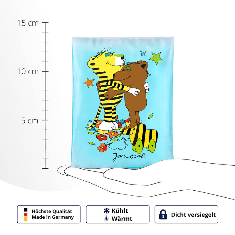JANOSCH® NEW!! 2x cold warm compresses with tiger - protective cover made of BW - cold and warm gel compress - made in Germany - microwave safe - NewNest Australia