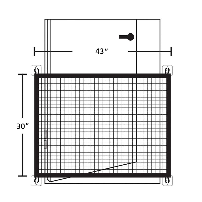 NWK Magic Pet Gate for The House Stairs Providing a Safe Enclosure for Pets to Play and Rest, 8 Hooks (30'' X 43'') 30'' X 43'' - NewNest Australia