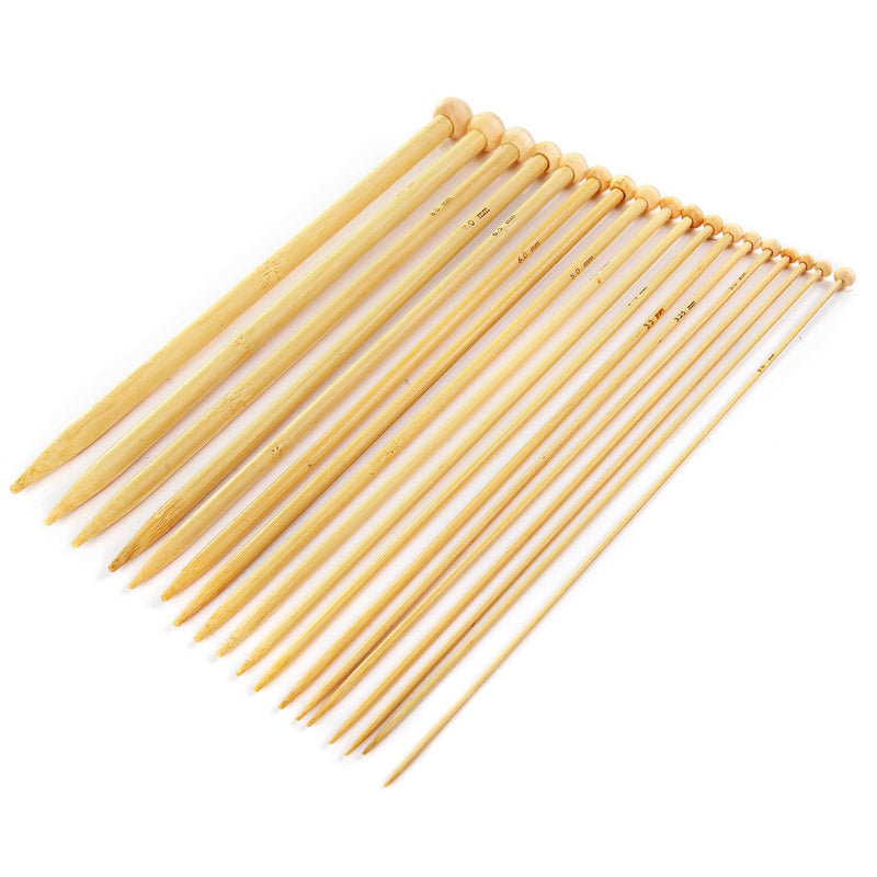 LIHAO 36 PCS Bamboo Knitting Needles Set (18 Sizes From 2.0mm to 10.0mm) - NewNest Australia