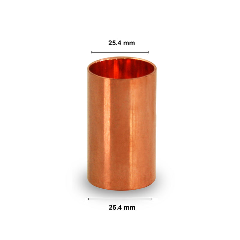 Supply Giant DDDQ0100 Straight Copper Coupling With Sweat Sockets And With Dimple Tube Stop, 1 Inch - NewNest Australia