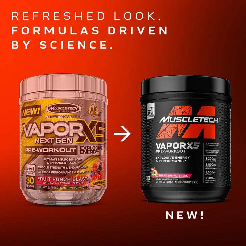 Pre Workout Powder | MuscleTech Vapor X5 | Pre Workout Powder for Men & Women | PreWorkout Energy Powder Drink Mix | Sports Nutrition Pre-Workout Products | Blue Raspberry (30 Servings)-Package Varies Blue Raspberry Fusion 30 Servings (Pack of 1) - NewNest Australia