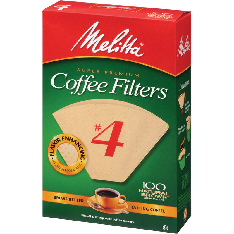 Melitta Super Premium No. 4 Coffee Paper Filter, No. 4 Cone Natural Brown - NewNest Australia